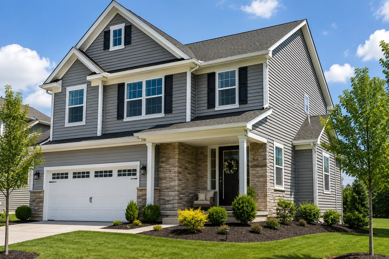 Completed siding and exterior renovation